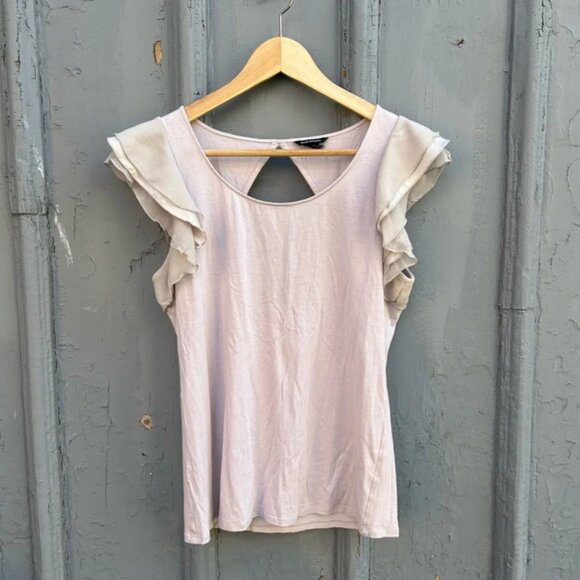 Club Monaco Ruffle  Sleeve blouse, size M - Picture 6 of 8